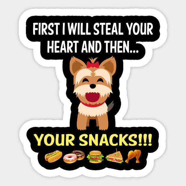 Steal Heart Yorkshire Terrier 12 Sticker by blakelan128